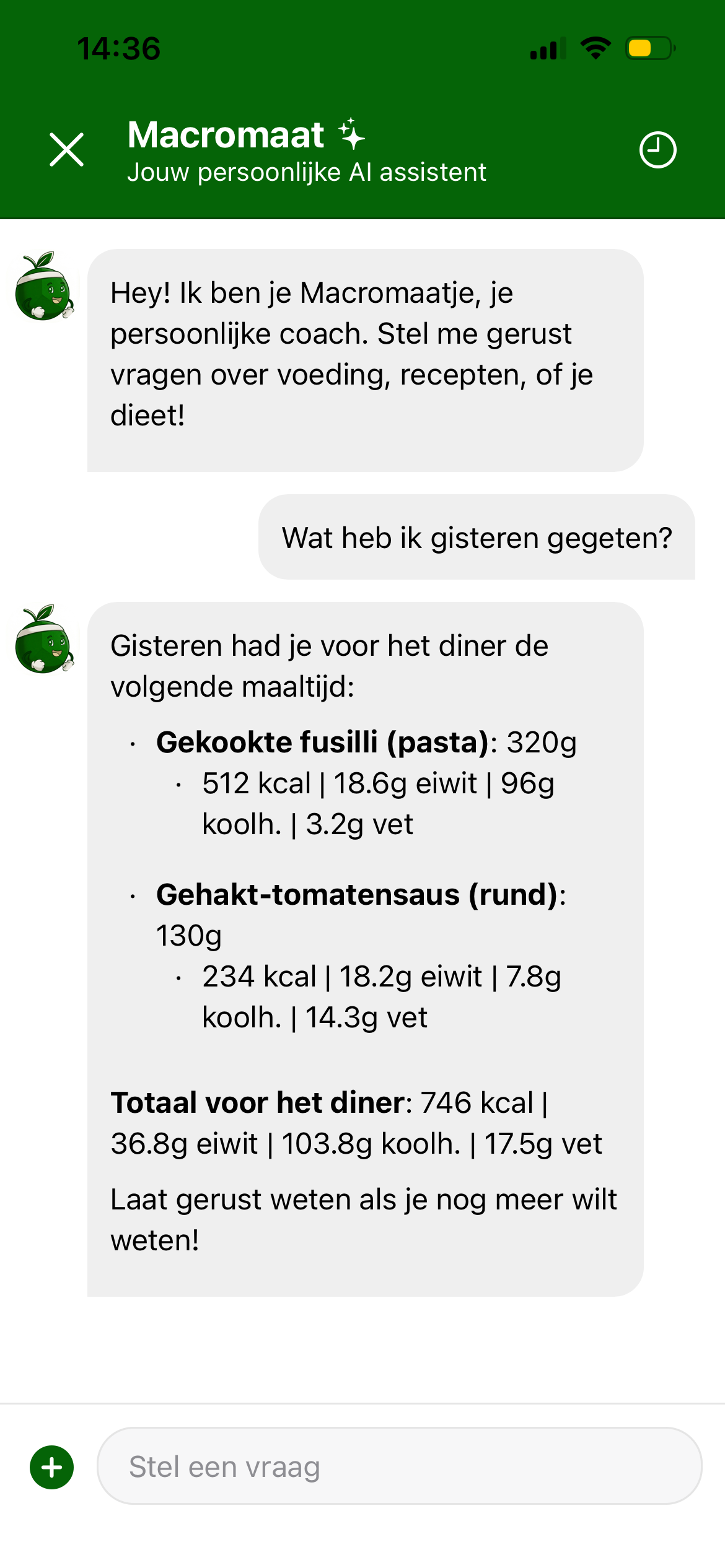 Macromaat AI persoonlijke assistent in gesprek