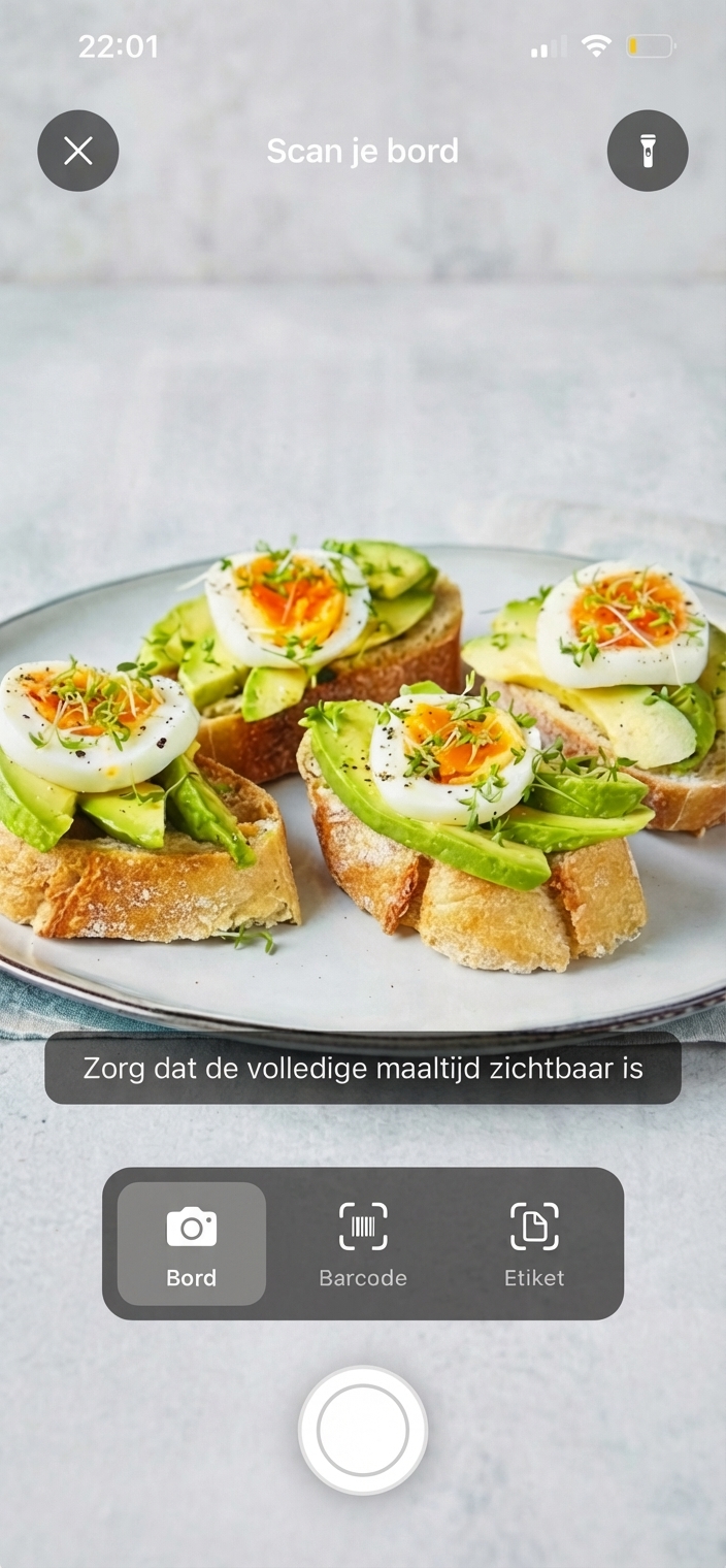 Macromaat AI scan die voeding analyseert