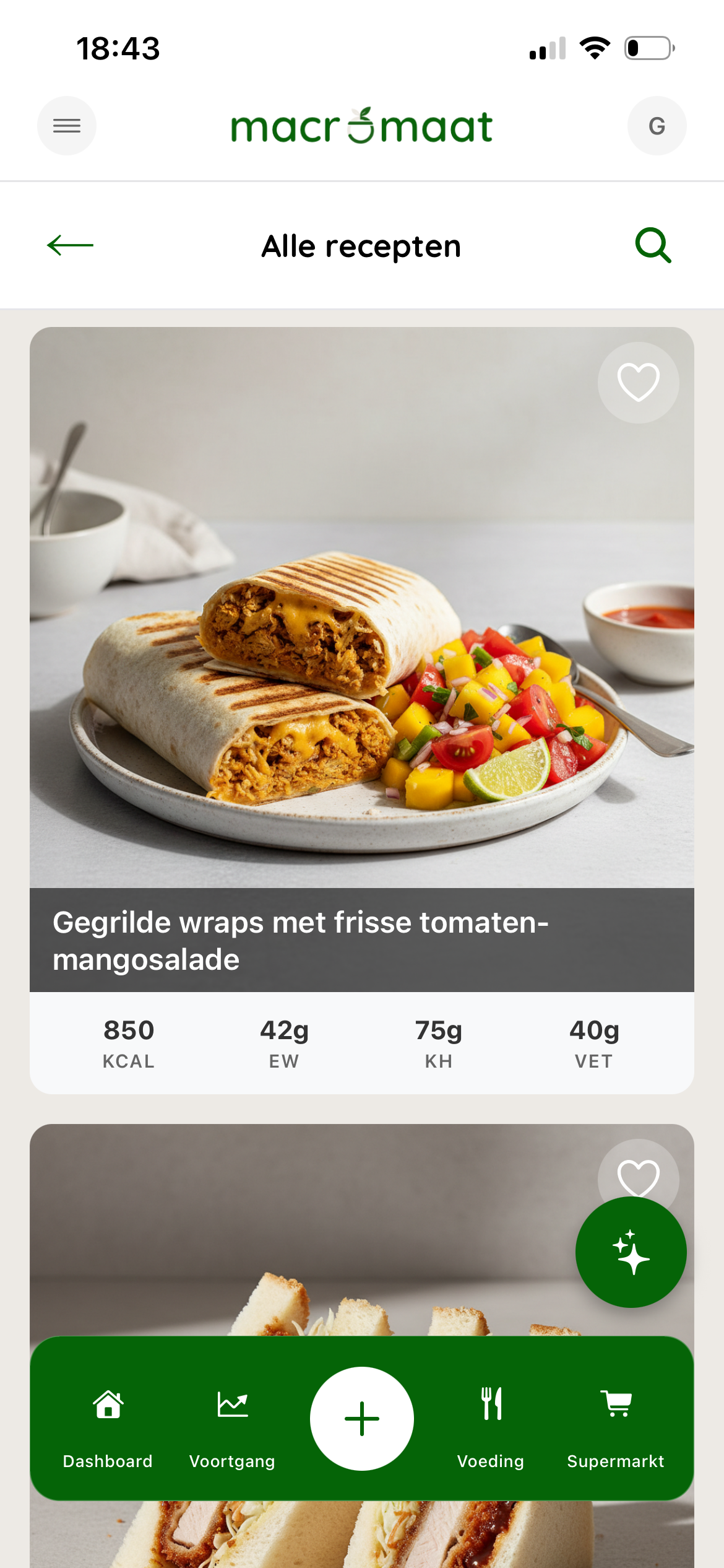 Macromaat recepten overzicht